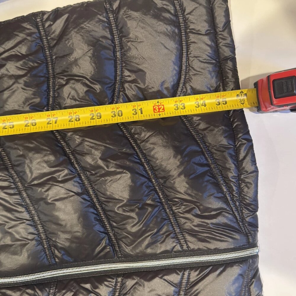 Calvin Klein Long Packable Puffer Jacket XL Black Glossy Down Blend - Picture 6 of 6